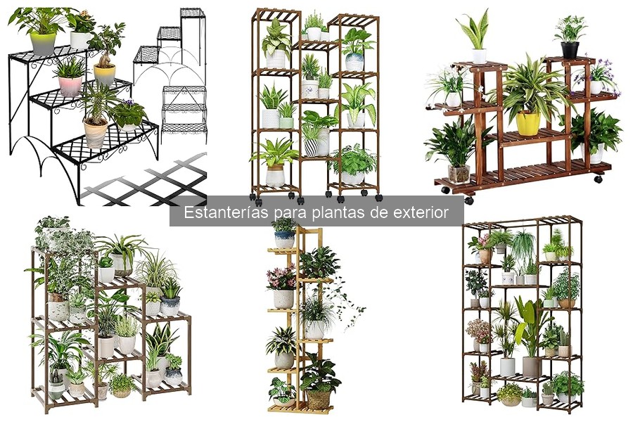 Instalación fácil de estanterías para plantas de exterior