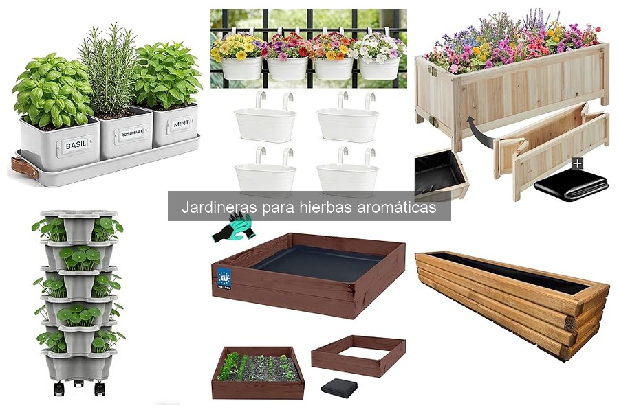 Jardineras ideales para hierbas aromáticas en exteriores
