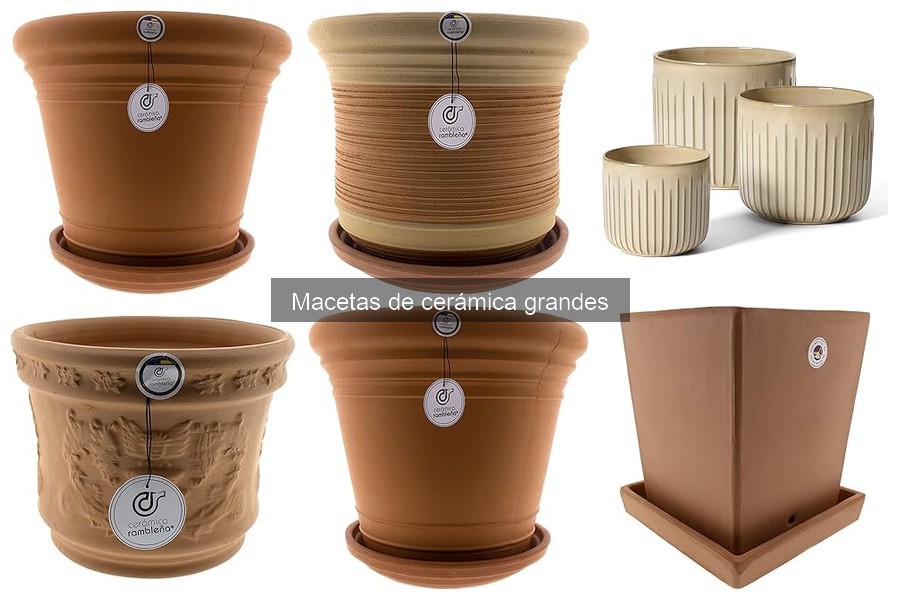 Macetas de cerámica grandes para exterior: resistencia al clima