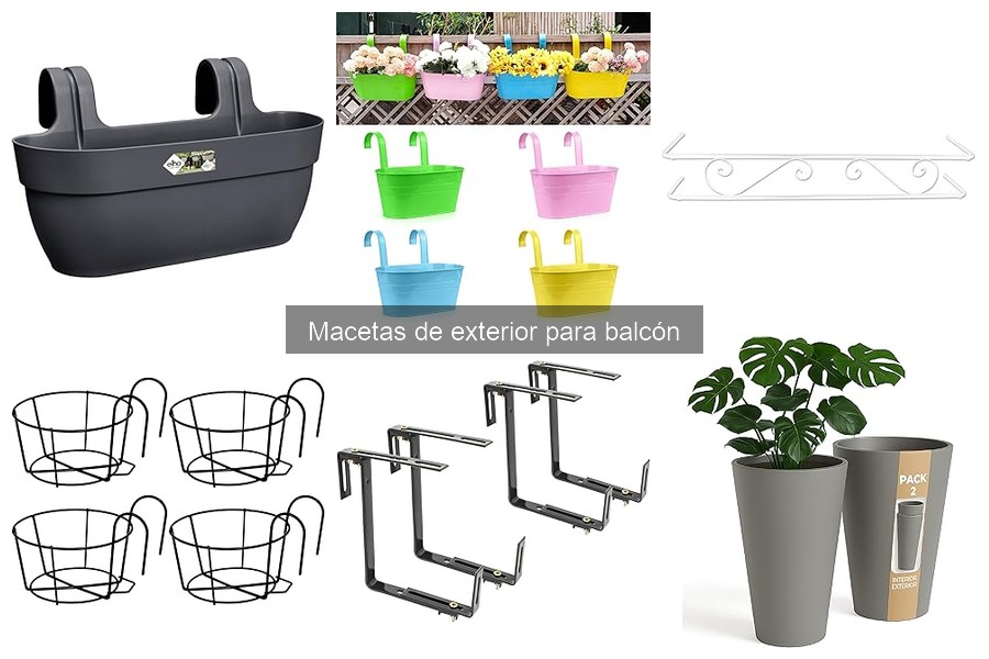 Macetas de exterior económicas para balcones pequeños