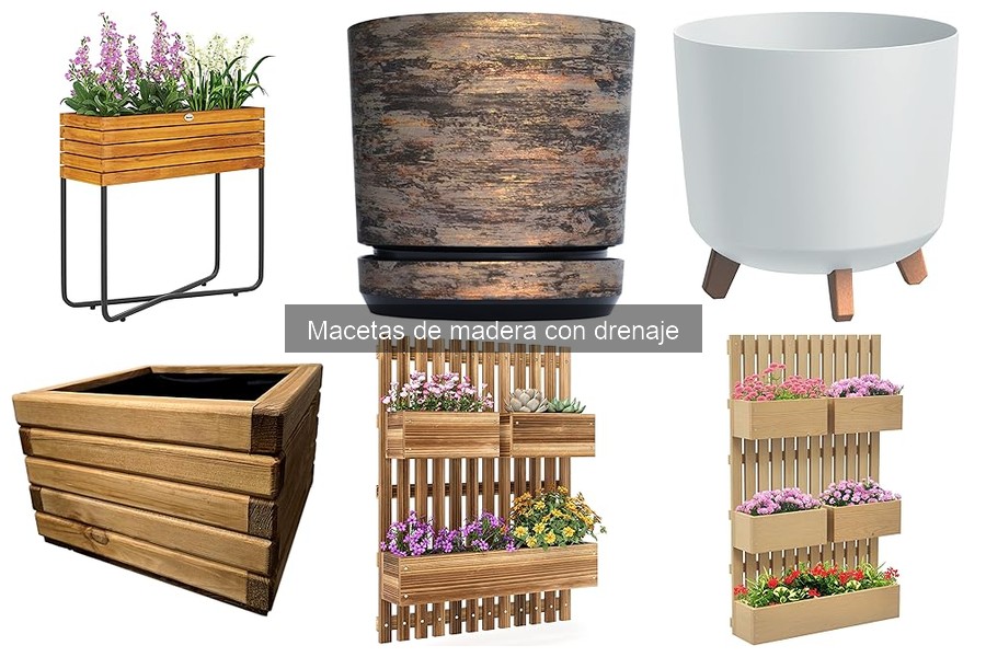 Macetas de madera con drenaje: Beneficios y características