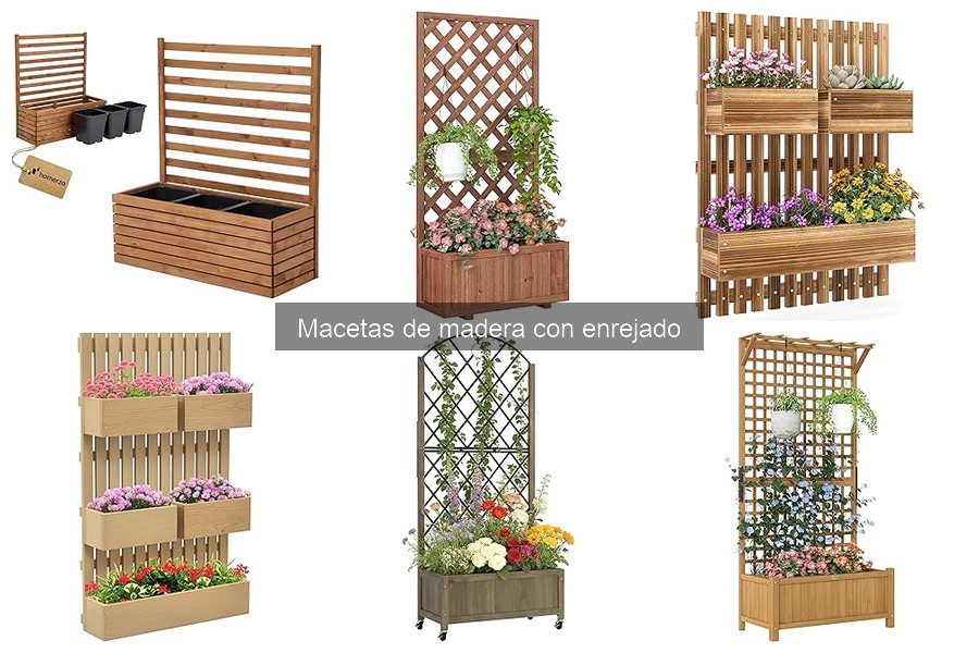 Macetas de madera con enrejado: qué son y sus beneficios