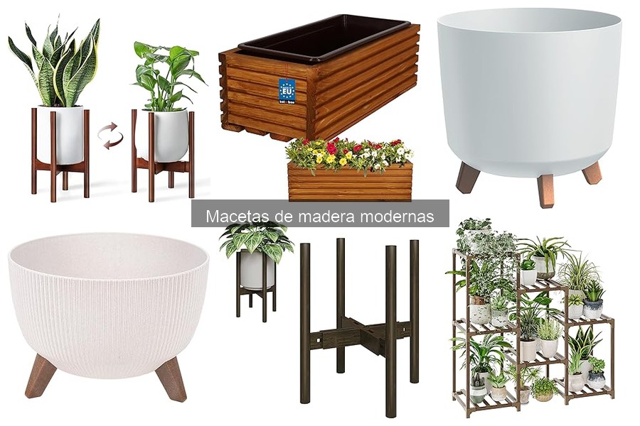 Macetas de madera modernas: Tendencias actuales en diseño