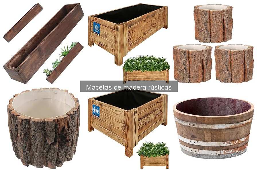 Macetas de madera rústicas para exteriores: ¿son resistentes?