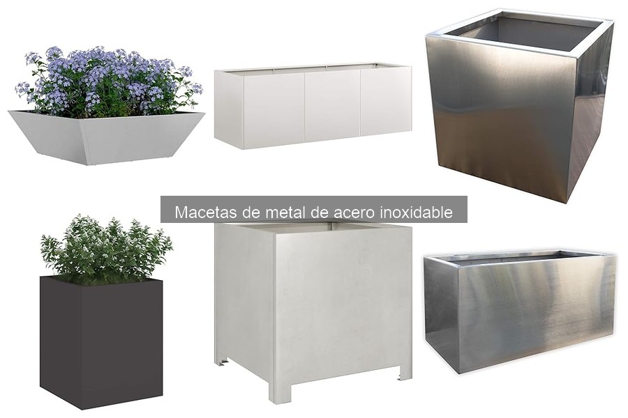 Macetas de Metal de Acero Inoxidable para una Decoración Moderna
