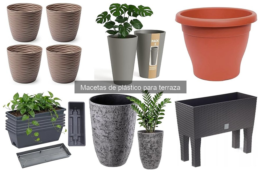 Macetas de plástico ideales para plantas en terraza