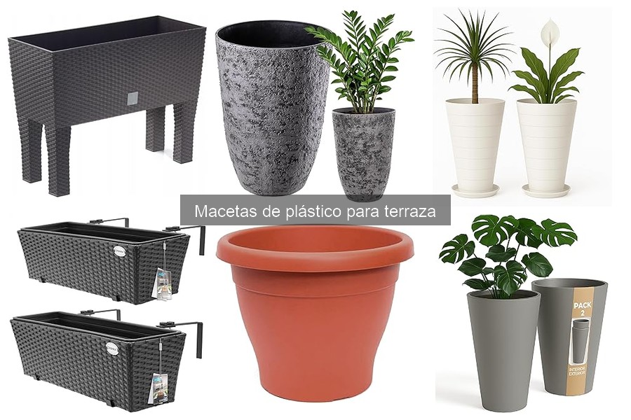 Macetas de plástico sostenibles para terraza: opciones ecoamigables