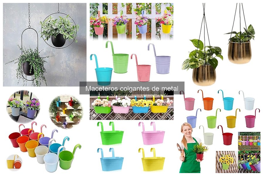 Maceteros colgantes de metal: ideas para decorar tu hogar