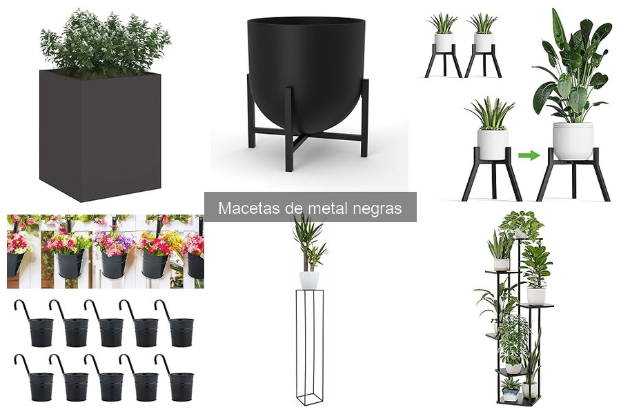 Mantén el Estilo de tus Macetas de Metal Negras