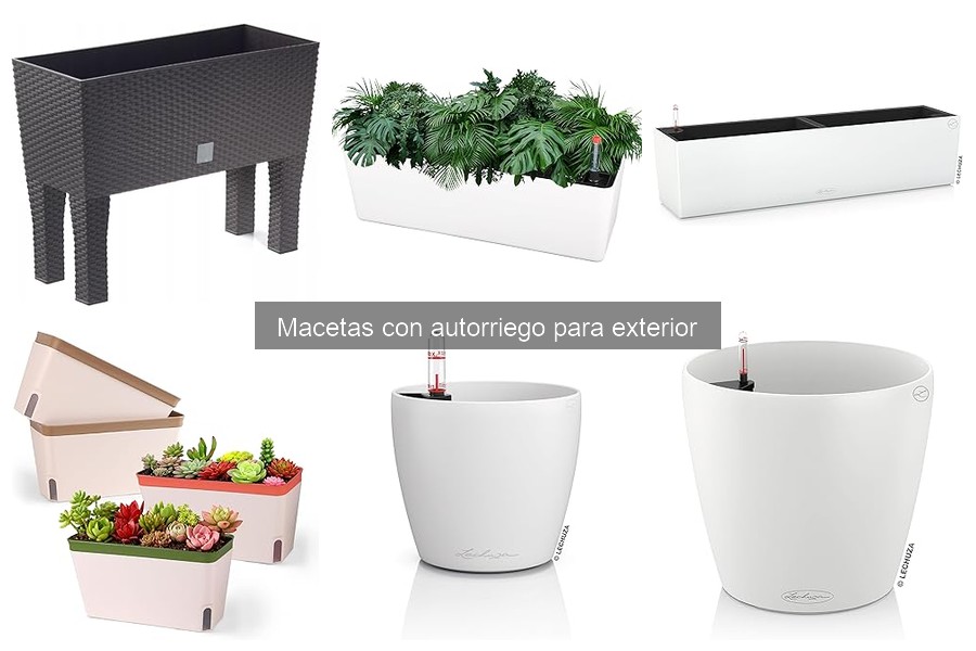 Mantenimiento de macetas con autorriego para exterior