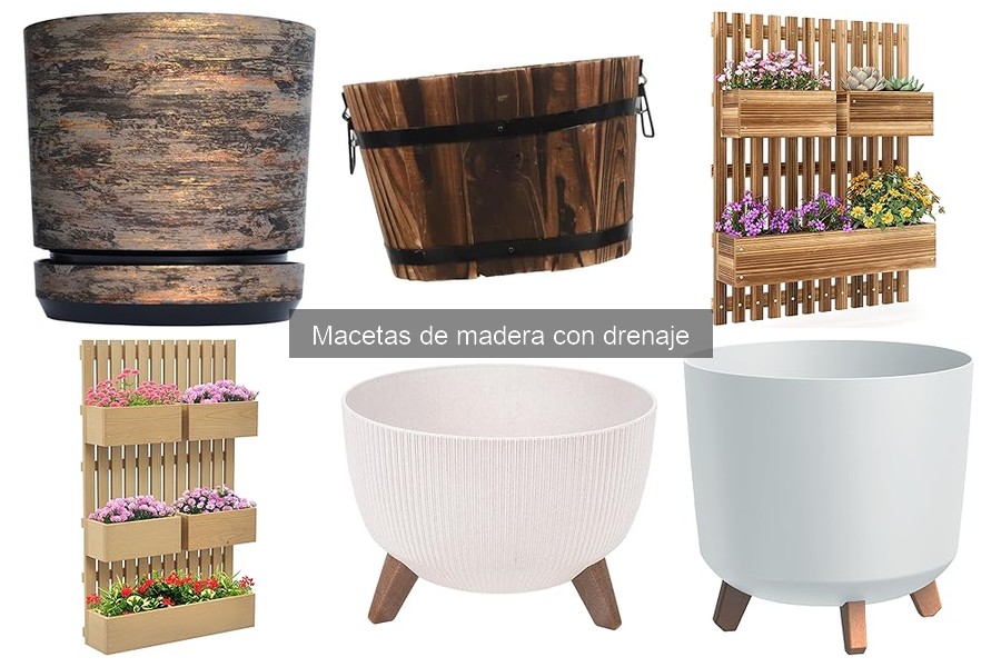 Mejores macetas de madera con drenaje: marcas destacadas