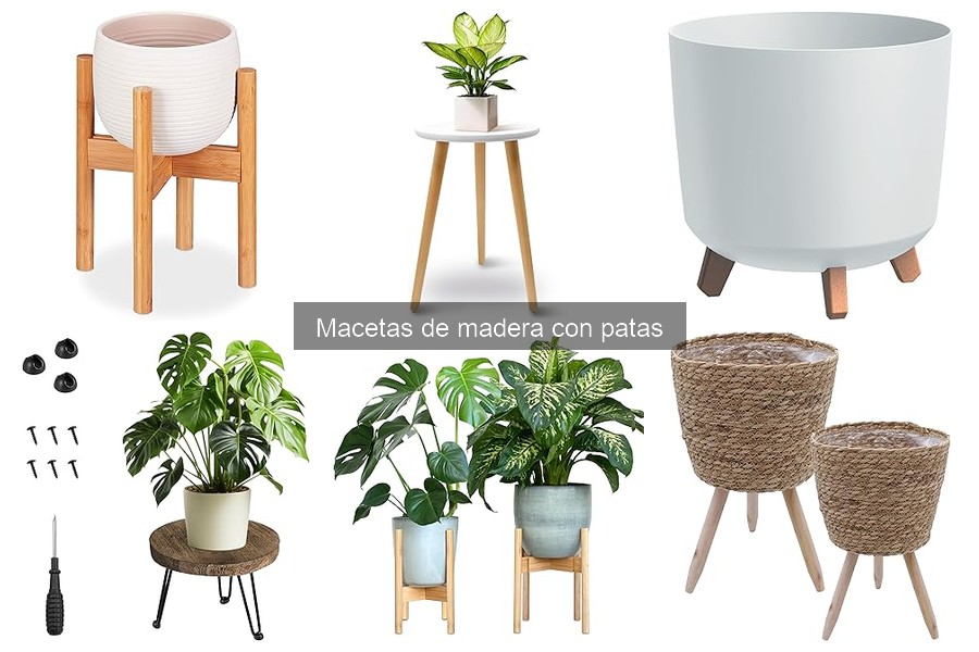 Mejores macetas de madera con patas para exteriores