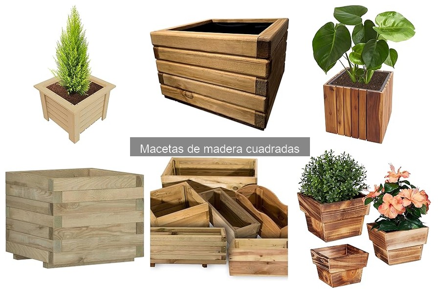 Mejores macetas de madera cuadradas para exterior comparativa