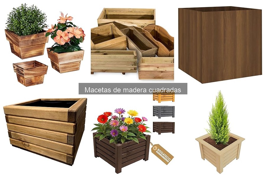 Mejores macetas de madera cuadradas para interiores