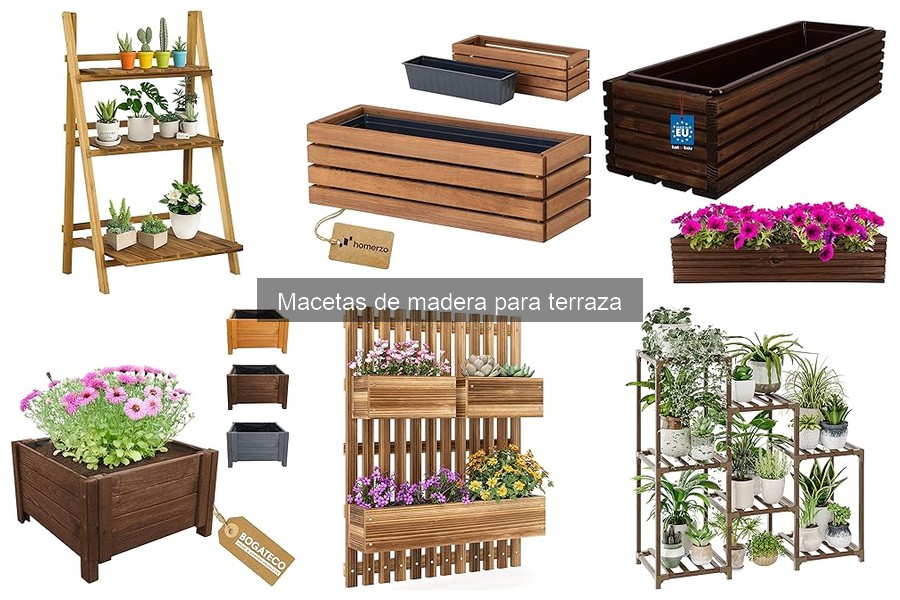 Mejores macetas de madera para terraza según tamaño