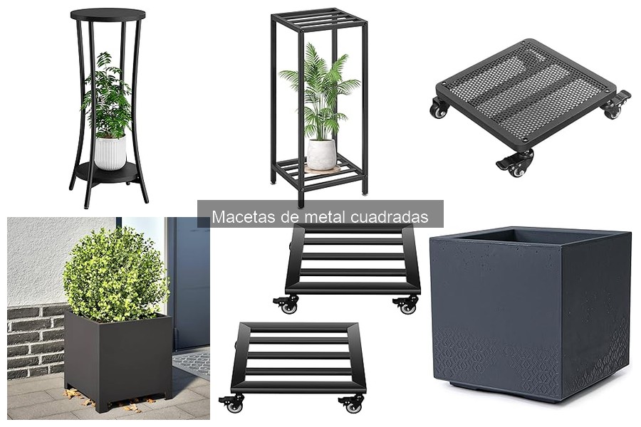 Mejores Macetas de Metal Cuadradas para Interiores