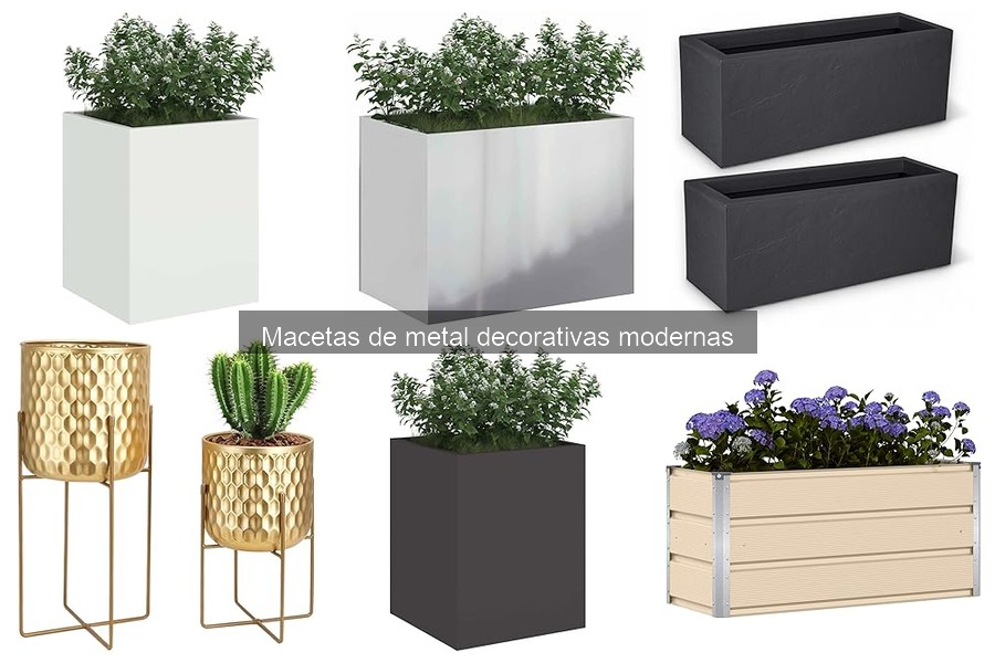 Mejores macetas de metal decorativas para interiores