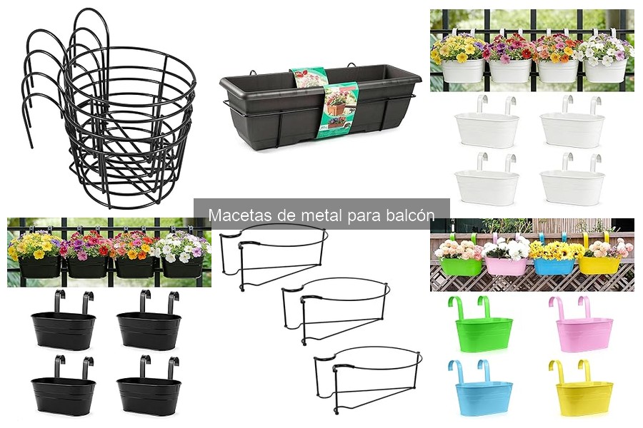 Mejores macetas de metal para balcón según el espacio disponible