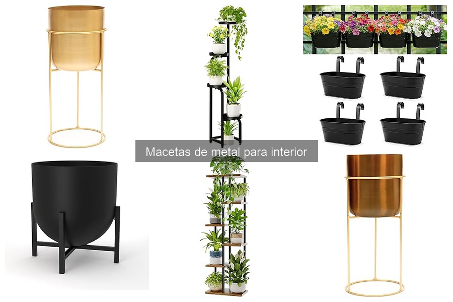 Mejores macetas de metal para interiores en 2023