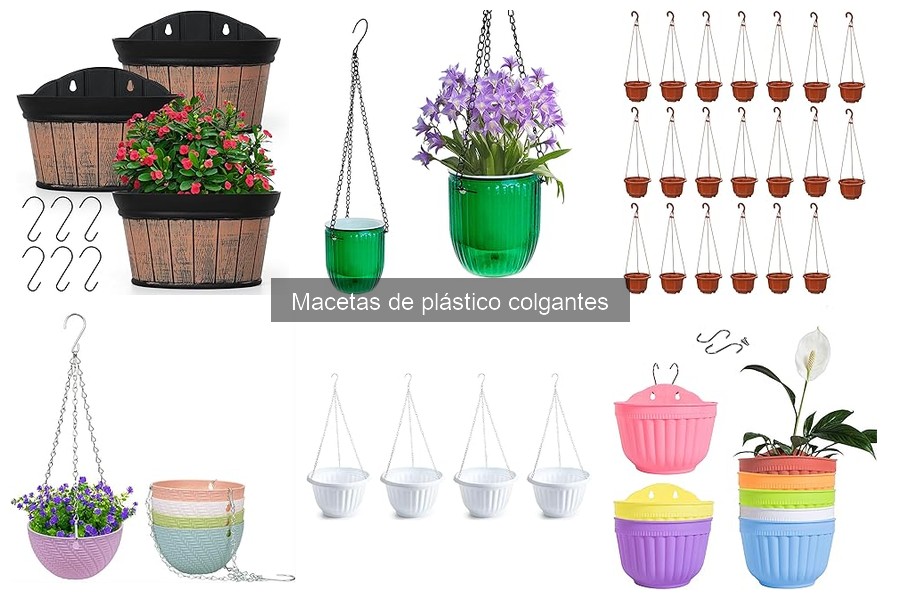 Mejores macetas de plástico colgantes para interiores