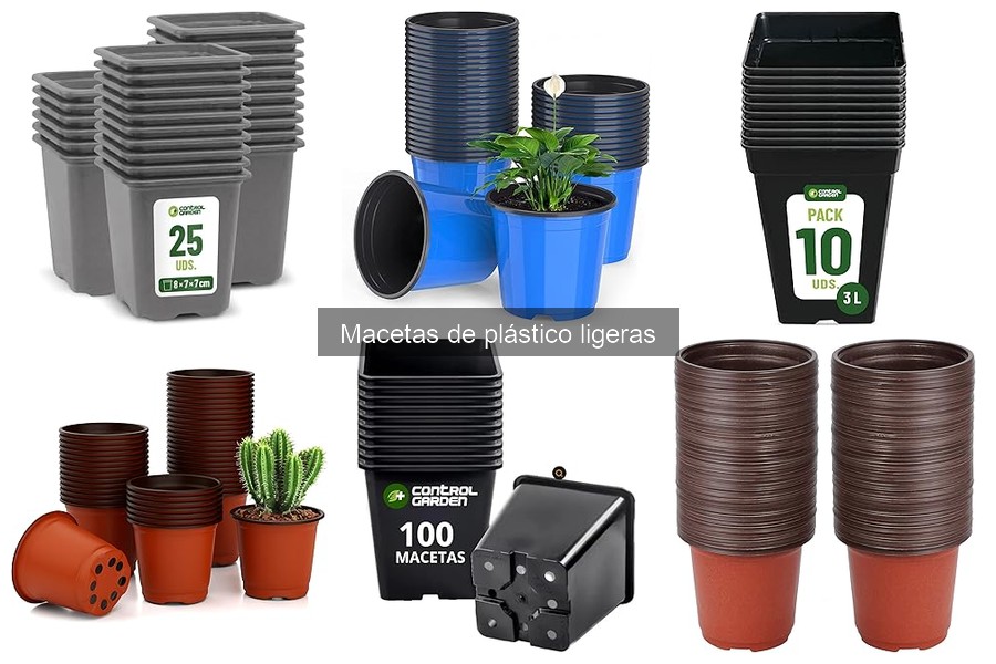 Mejores macetas de plástico ligeras para tus plantas