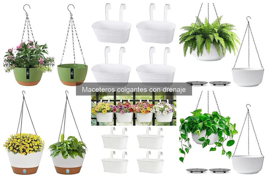 Mejores maceteros colgantes con drenaje para exteriores