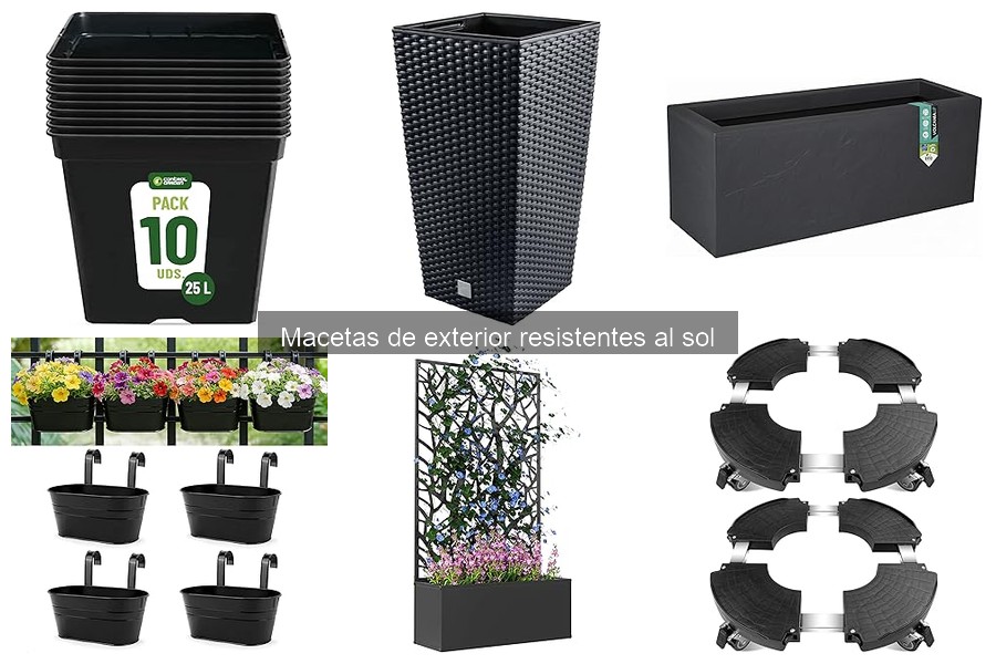 Mejores materiales para macetas de exterior resistentes al sol