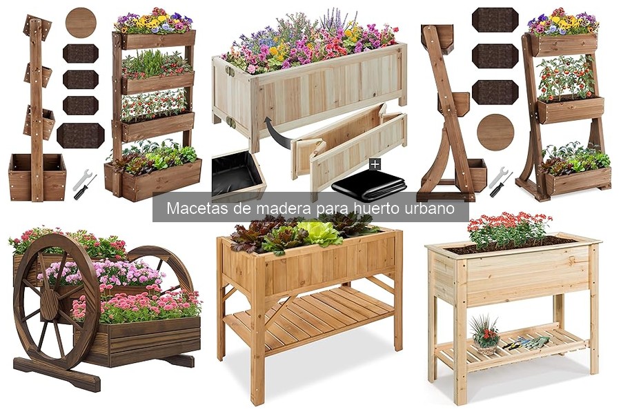 Mejores tipos de madera para macetas de huerto urbano