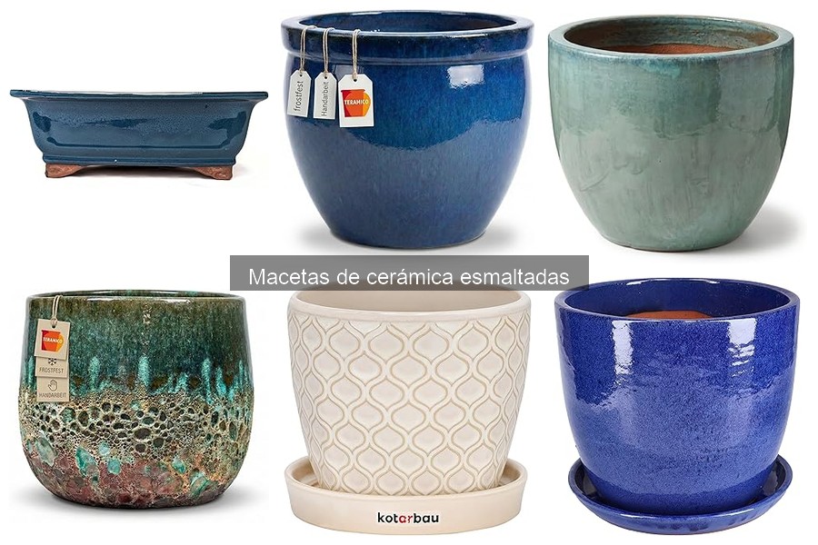 Ofertas en macetas de cerámica esmaltadas para interiores y exteriores