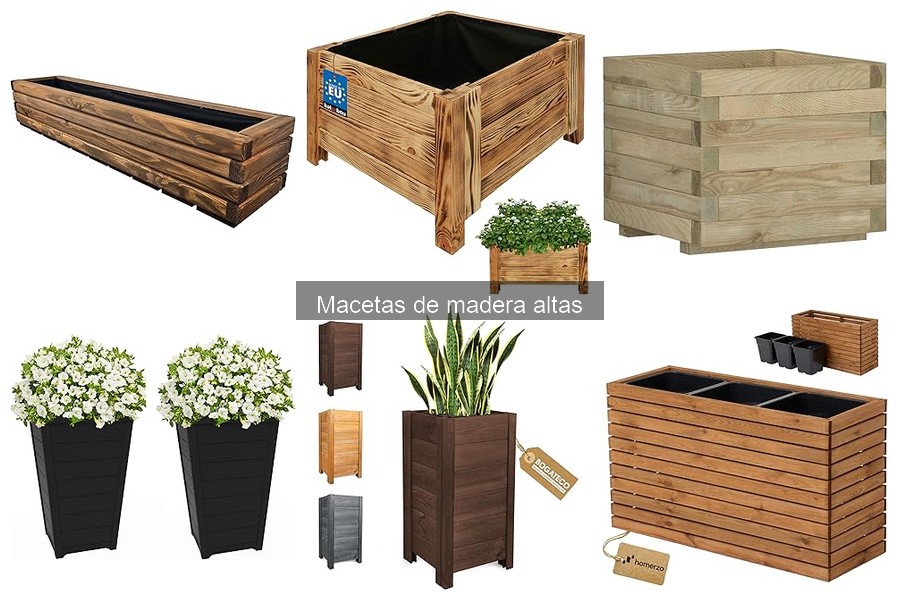 Ofertas en Macetas de Madera Altas para Jardín y Terraza