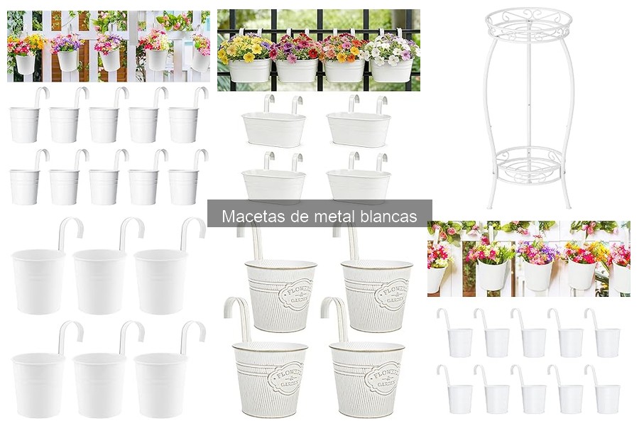 Ofertas en macetas de metal blancas: promociones actuales
