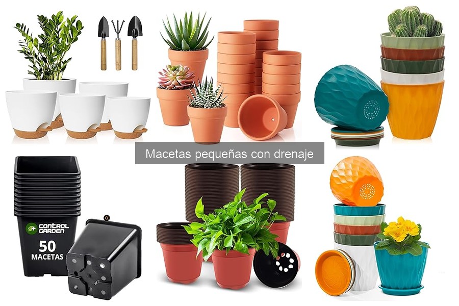 Ofertas y precios en macetas pequeñas con drenaje