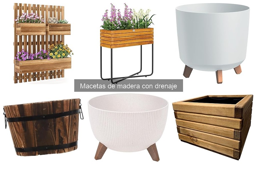 Opiniones sobre macetas de madera con drenaje
