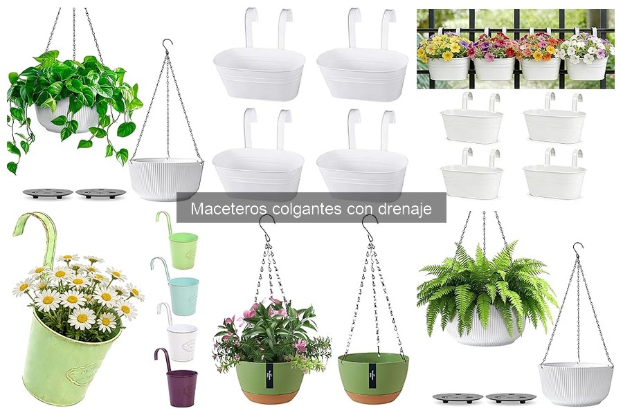 Opiniones sobre maceteros colgantes con drenaje