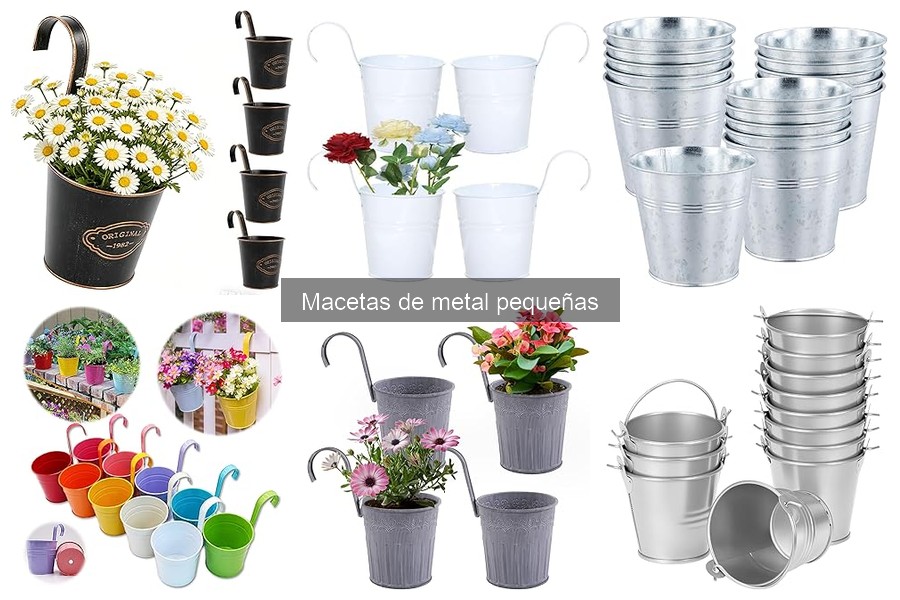 Personaliza macetas de metal pequeñas para decorar tu hogar
