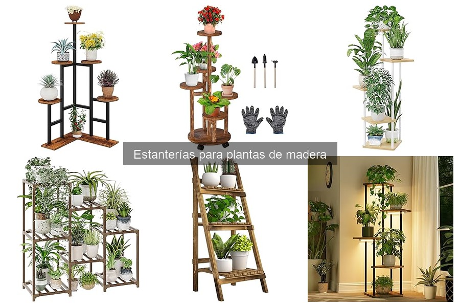 Personaliza tu estantería de madera para plantas con estilo