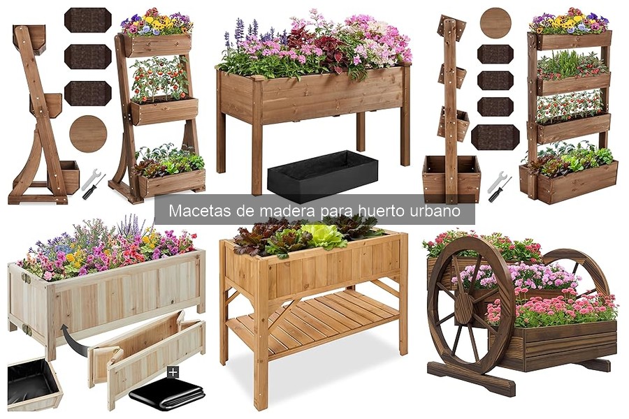 Personaliza tus macetas de madera para huertos urbanos