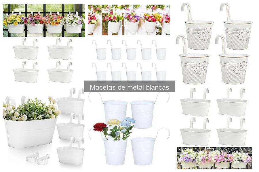 Personaliza tus macetas de metal blancas de manera creativa