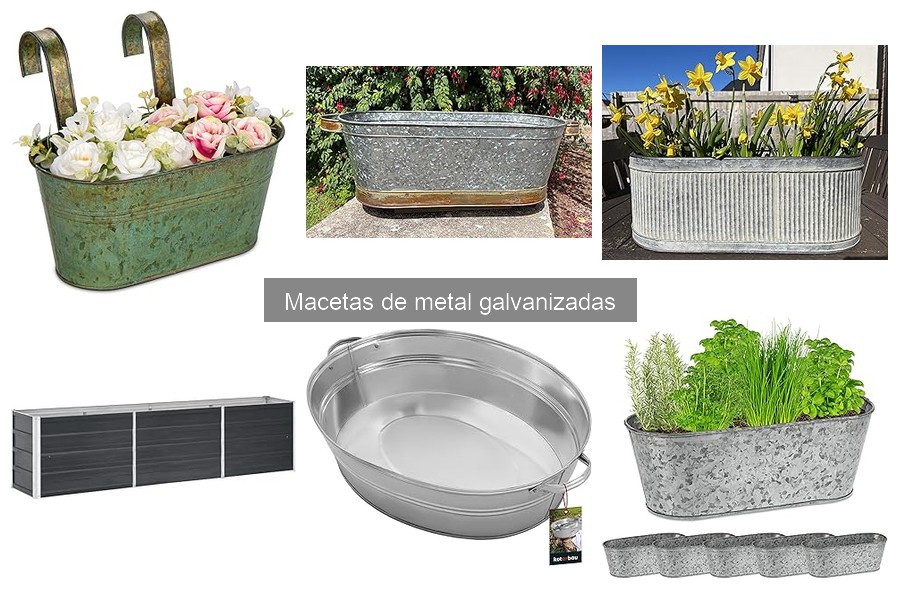 Precios de macetas de metal galvanizado y mejores tiendas