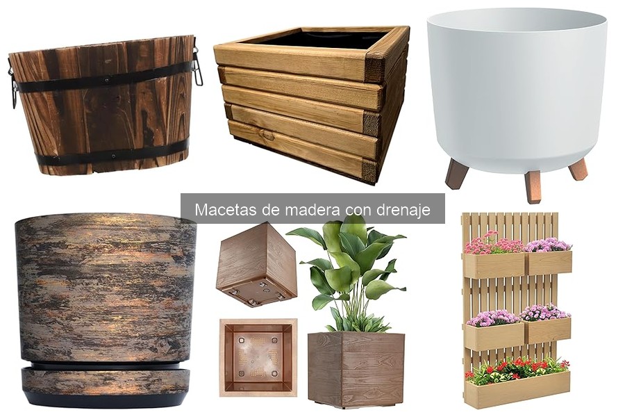 Precios promedio de macetas de madera con drenaje
