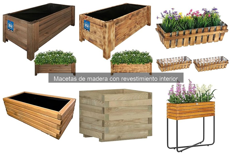 Proceso de fabricación de macetas de madera con revestimiento