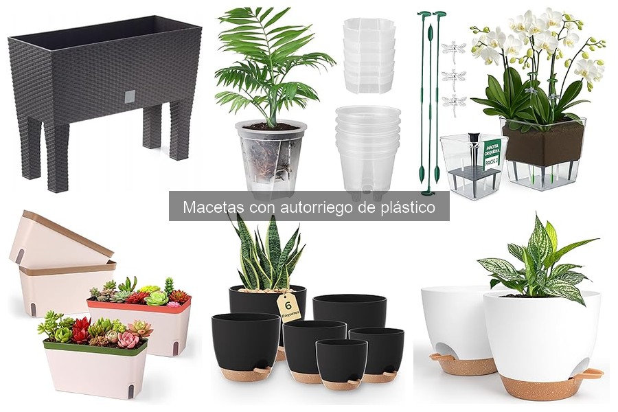 ¿Qué son las macetas con autorriego de plástico?