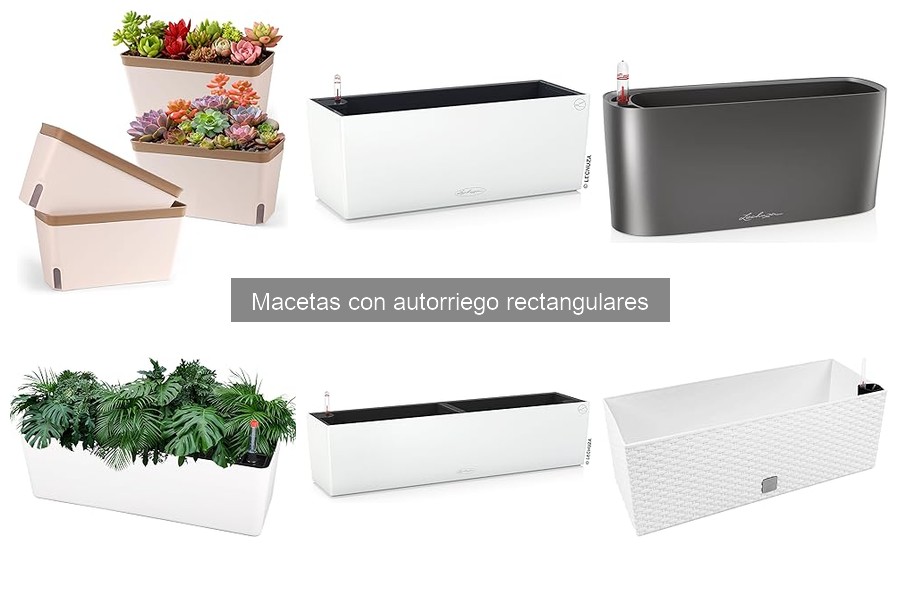 ¿Qué son las macetas con autorriego rectangulares?