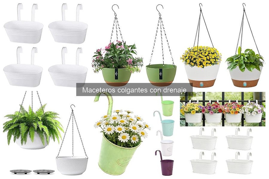 Qué son los maceteros colgantes con drenaje y sus beneficios