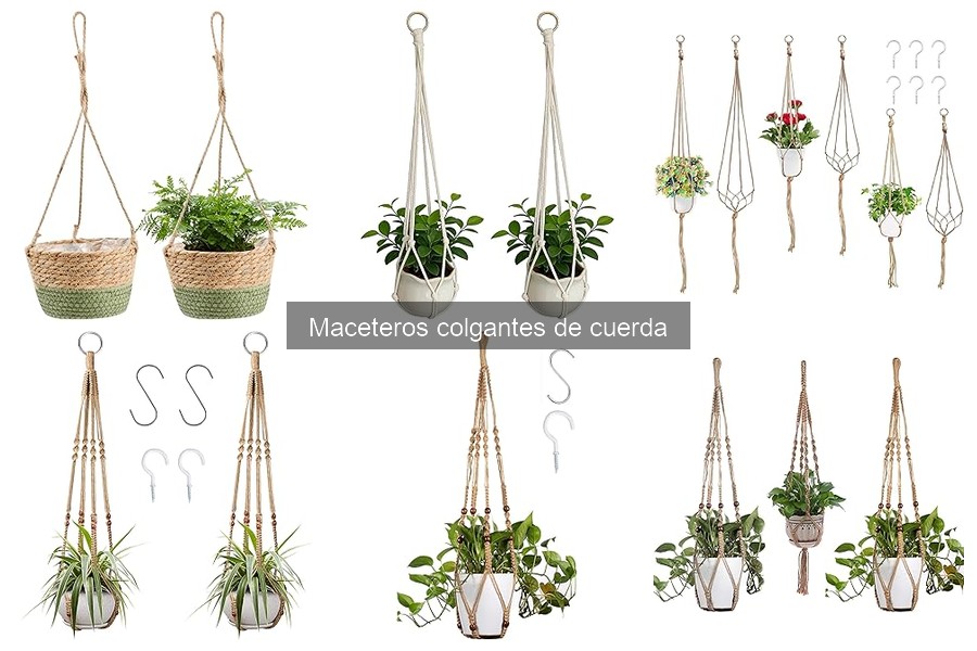 ¿Qué son los maceteros colgantes de cuerda? Características y Materiales