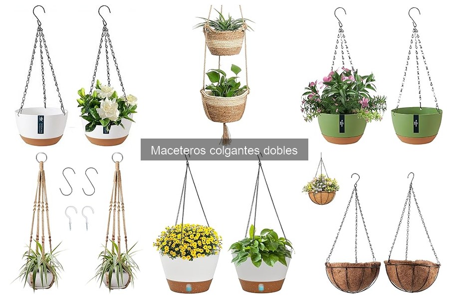 ¿Qué son los maceteros colgantes dobles? Definición y características