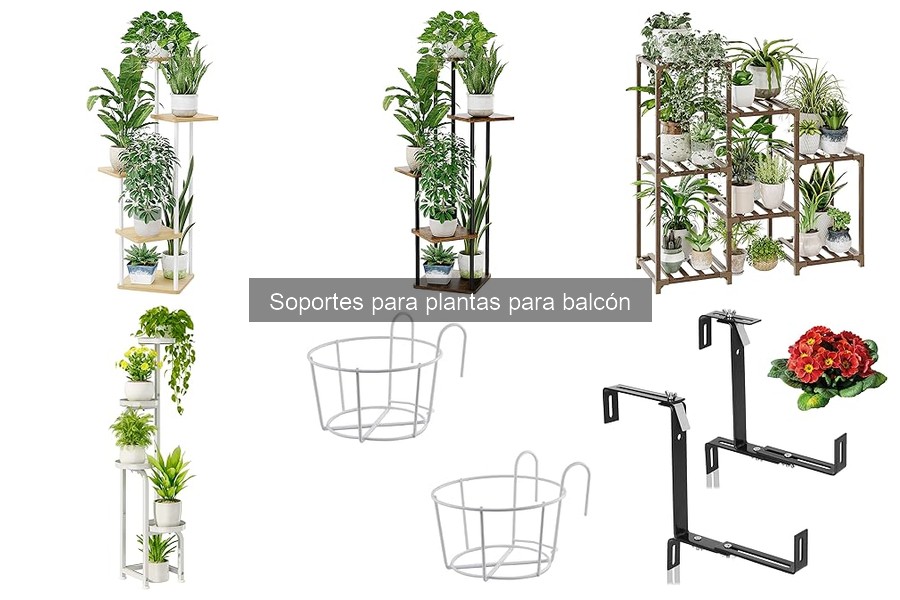 Soportes para plantas que optimizan el espacio en balcones