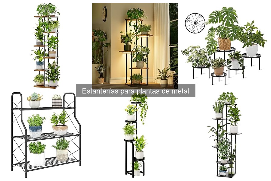 Tipos de estanterías para plantas de metal: estilos y usos