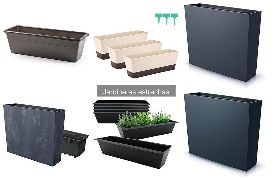 Tipos de jardineras estrechas y sus materiales