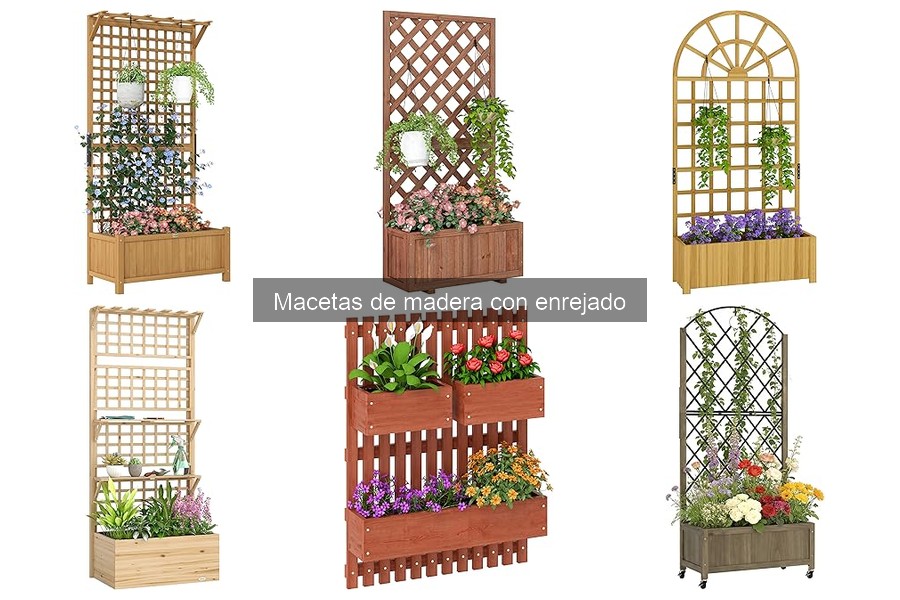 Tipos de Macetas de Madera con Enrejado para Tu Jardín